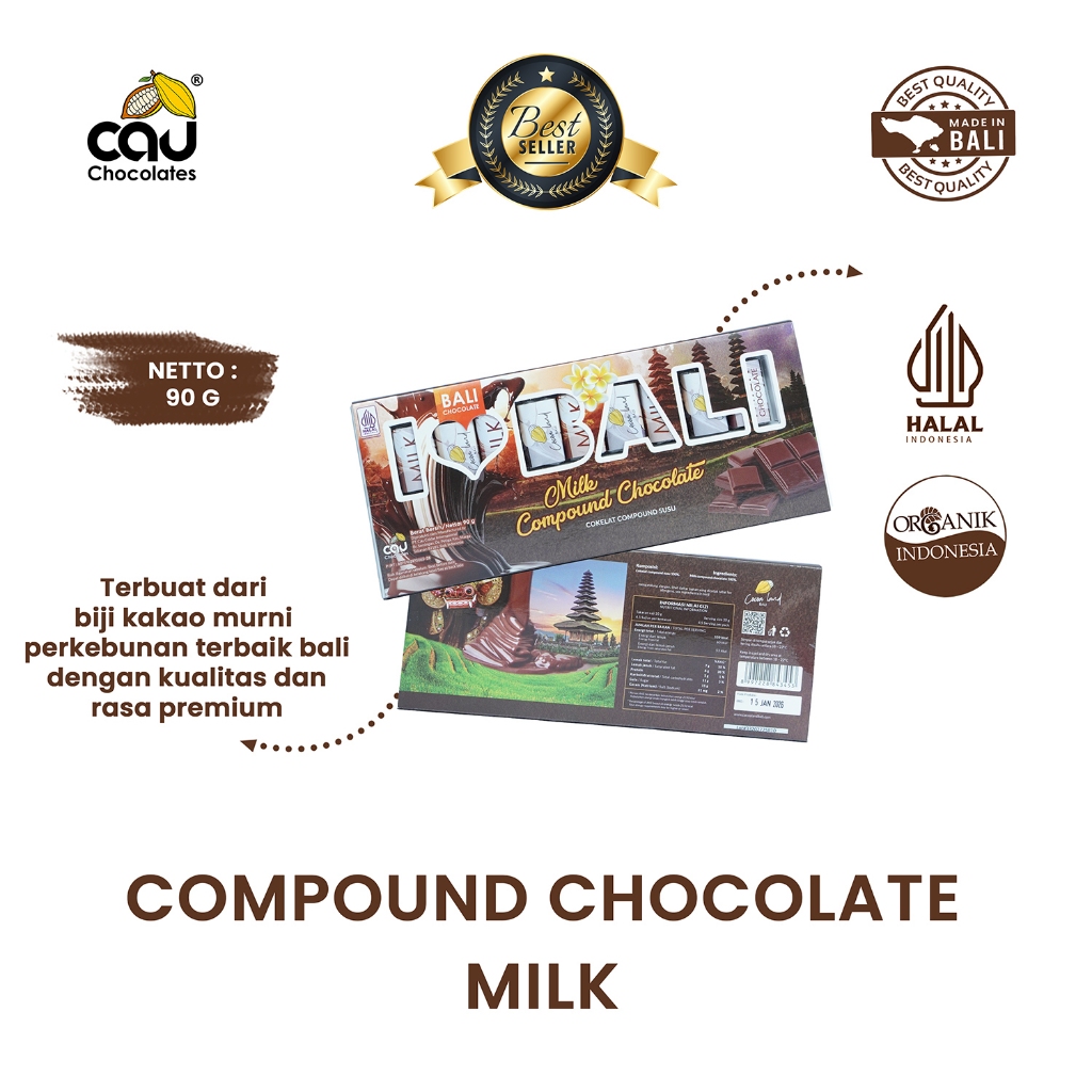 

Cocoa Land - Compound Chocolate I Love Bali Milk - 90 gr