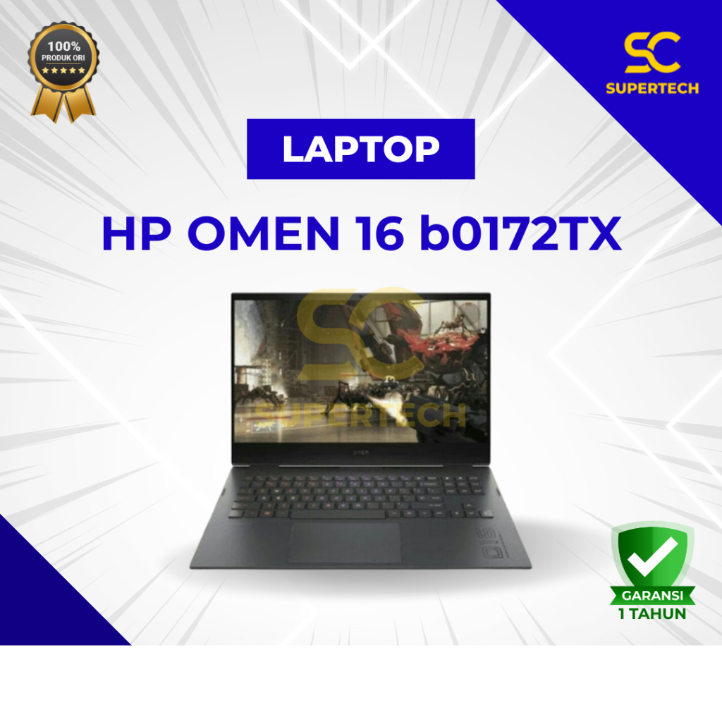NOTEBOOK HP OMEN 16-B0172TX i7-11800H 16GB 1TB SSD RTX3060 6GB W11