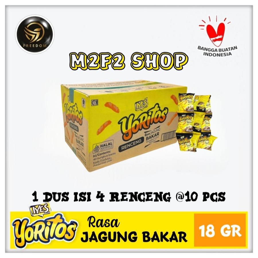 

Iyes Snack Yoritos Roasted Corn Flavour | Camilan Rasa Jagung Bakar Original Sachet - 18 gr (Kemasan Karton)