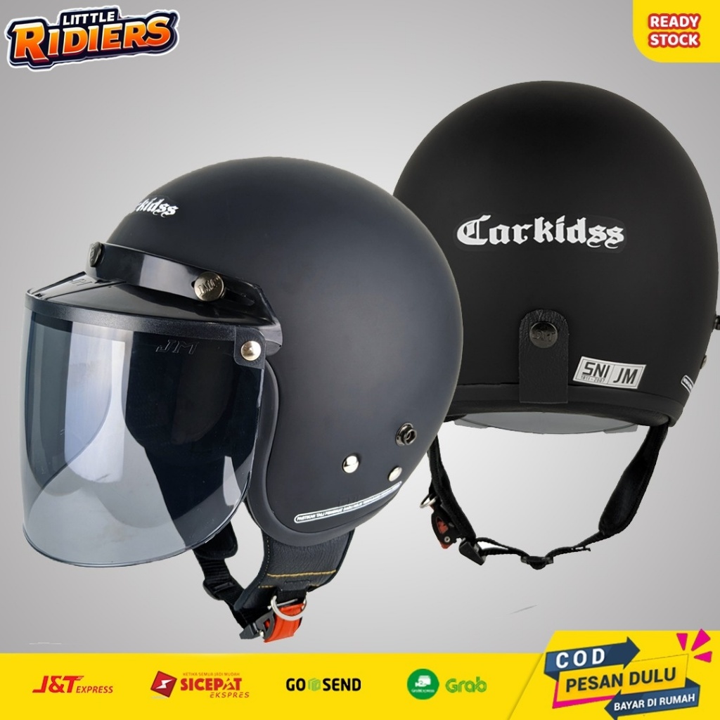 Helm Bogo Retro Anak Laki Laki Perempuan Lucu SNI