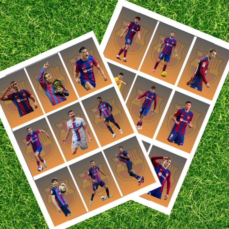 

TERBARU!! STIKER PACK 15 PCS PEMAIN BARCELONA BAHAN VINYL