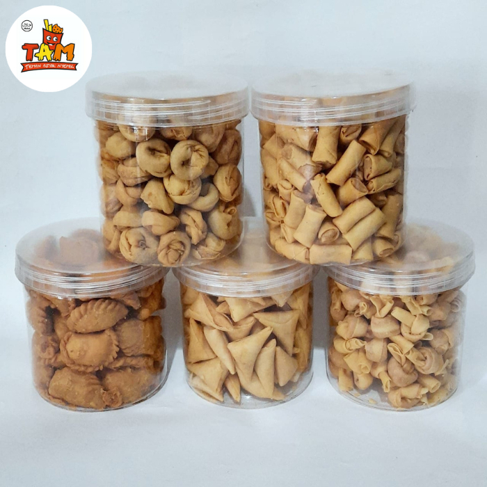 

KUE KERING LEBARAN SARIKAYA TOPLES (Sumpia Udang, Sigeulis Ayam, Samosa, Pastel Udang, Pangsit Ayam) - Tam Snack