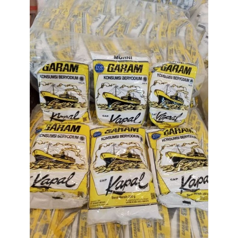 

Garam Cap Kapal 4 PCS kemasan 250gr