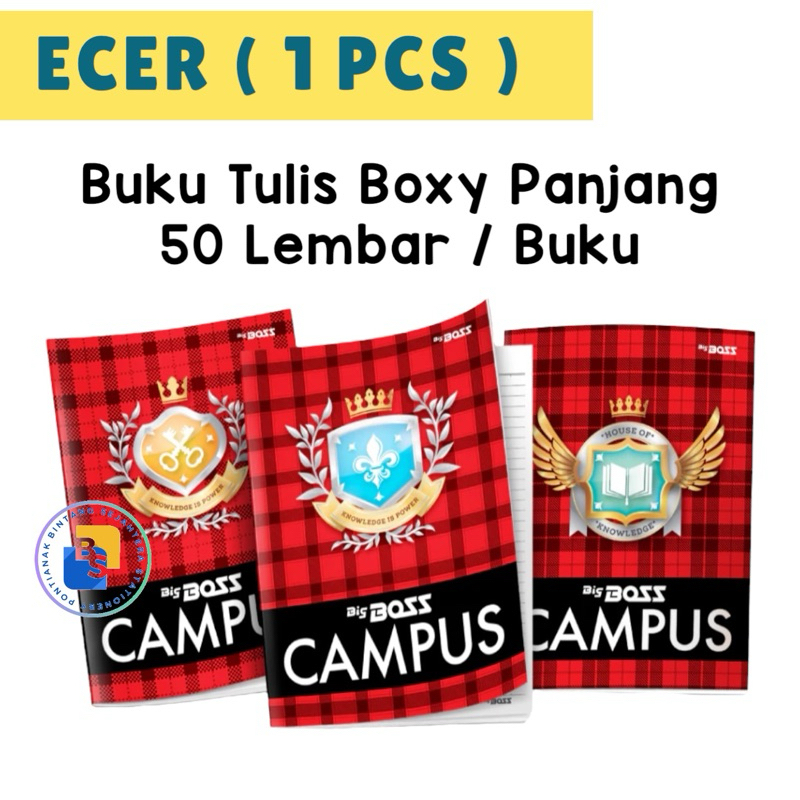 

BigBoss Campus Buku Tulis B5 Boxy isi 50 Lembar - 1 Buku