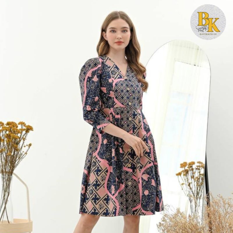 BNI 308 - Dress Batik Wanita / Terusan Batik Modern