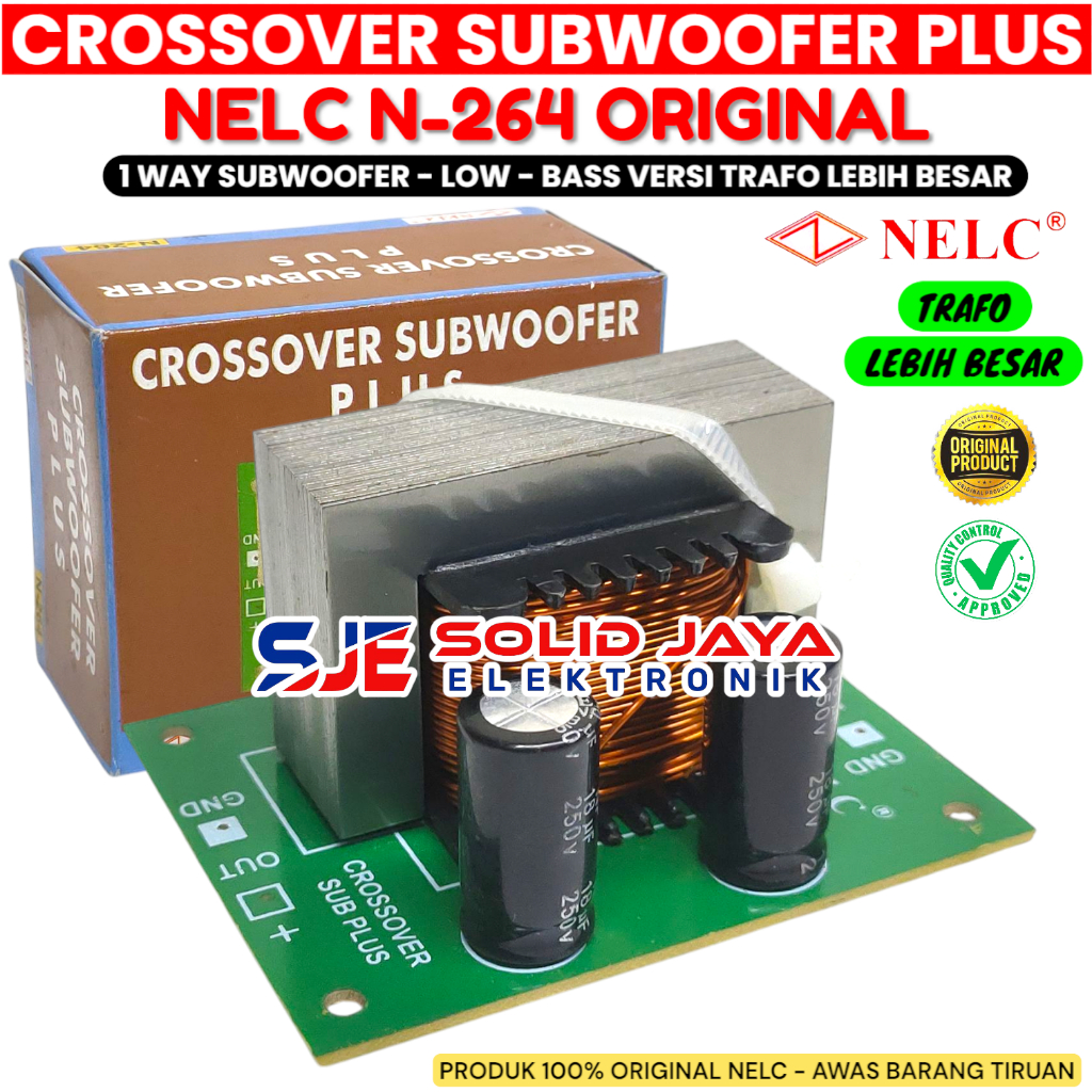 R4m3 CROSSOVER SUBWOOFER PLUS 1 WAY N264 NELC CROSOVER SUB SUBWOFER LOW BASS SUB WOOFER CROSSOVER