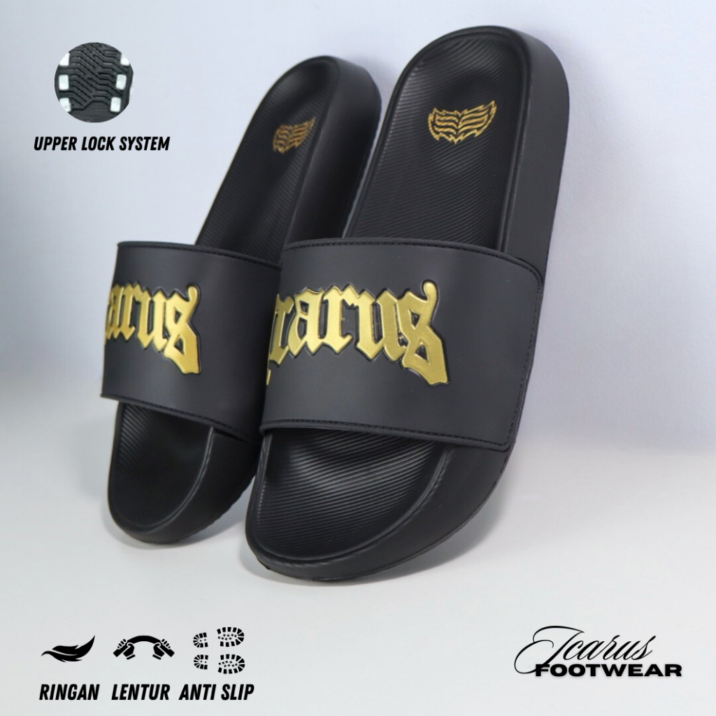 embos gold icarus - sandal slop pria 39-44 slip on sendal karet anti slip tahan air upper lock syste