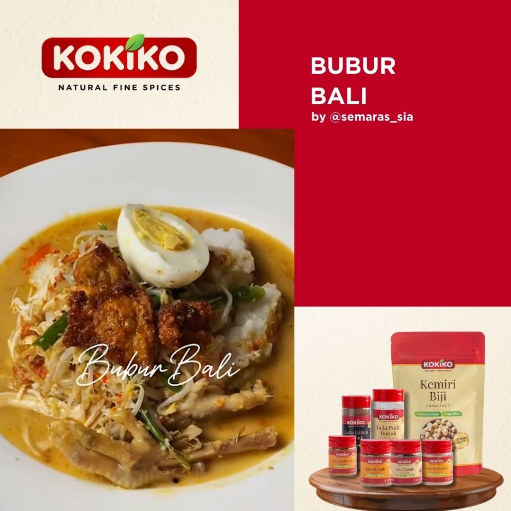 

BUBUR BALI ala Kokiko (JAHE, KENCUR, & LADA HITAM BUBUK) LEZAT DAN SEHAT