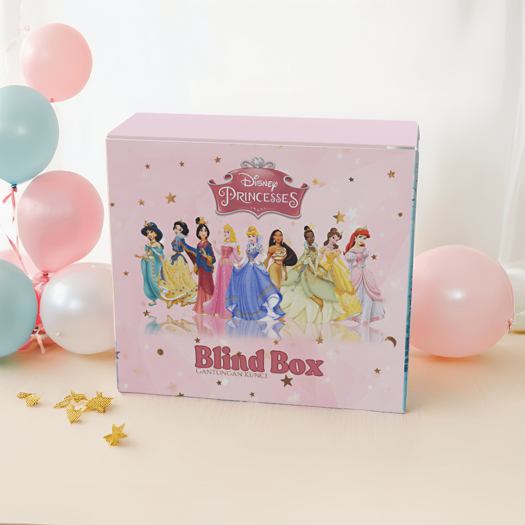 Blind Box Disney Princess Blind Box Gantungan Kunci Princess Disney Lucky Bag Charm Disney Souvenir 