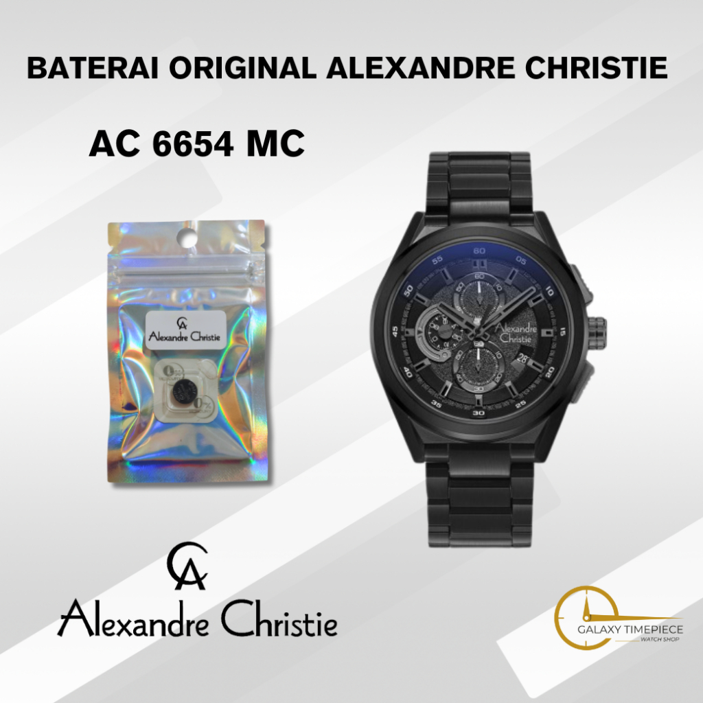 Baterai Jam Tangan Original Alexandre Christie 6654 MC