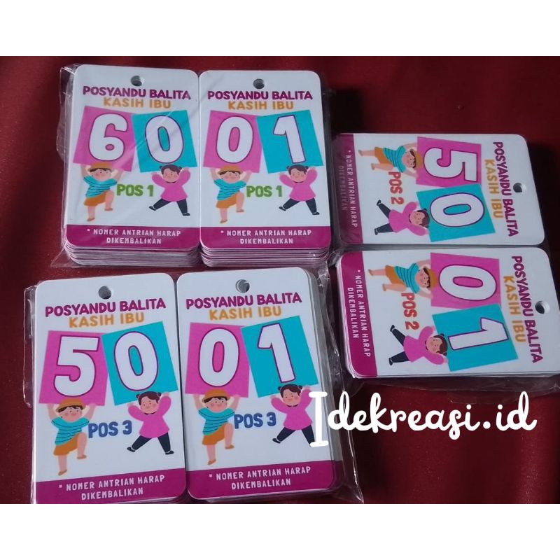 

Nomer Antrian (9 X 5,5 cm)