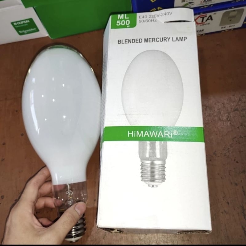 Lampu ML Mercury 500W MLL 500W E40 220-230V HIMAWARI Bola Lampu Jalan Pengganti Philips 500Watt