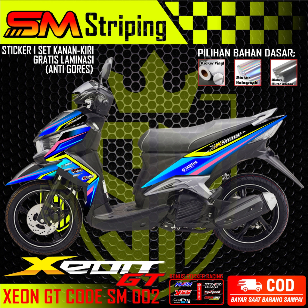 Striping Sticker Lis Body Motor YAMAHA XEON GT VARIASI KEREN SIMPEL XEON GT ARS 002