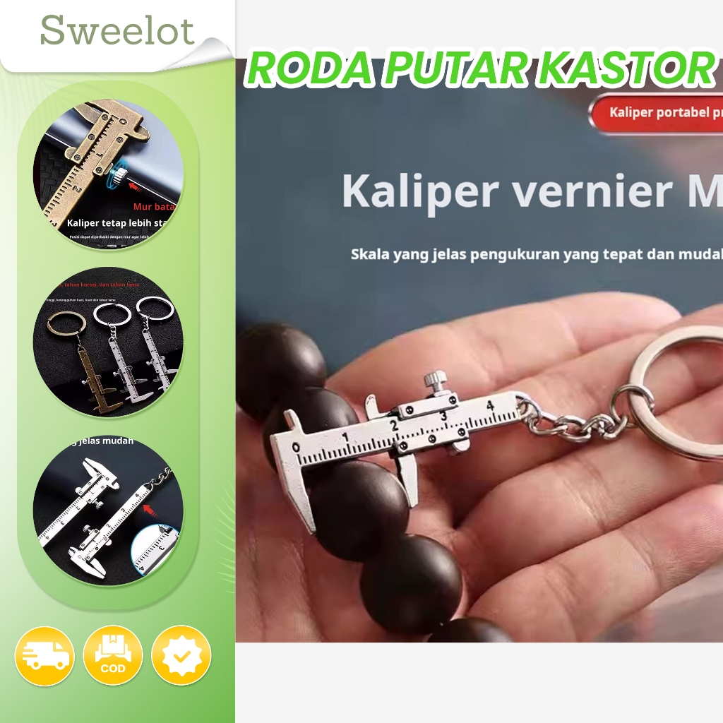 

Kaliper portabel mini liontin mengukur kaliper presisi mekanis presisi tinggi kecil