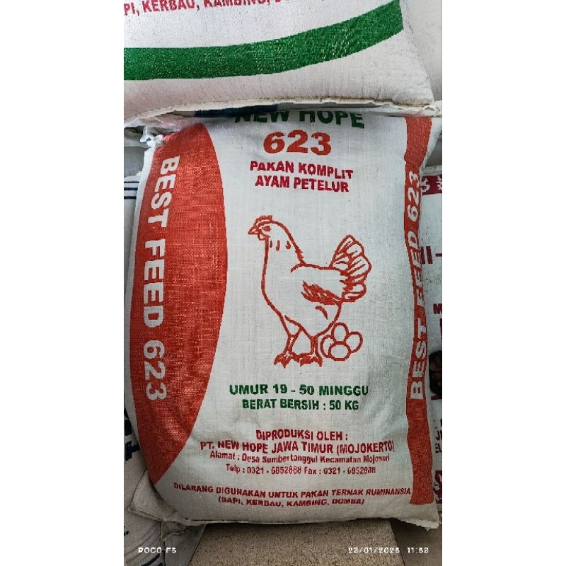 pakan jadi ayam petelur new hope 623 50 kg