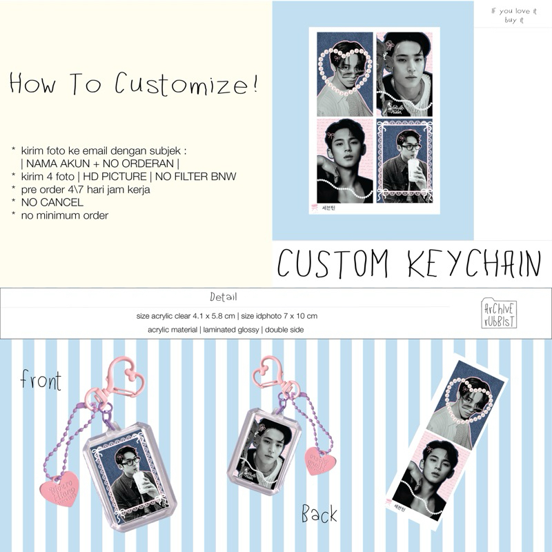 PREORDER | CUSTOM KEYCHAIN CLEAR KPOP | KEYCHAIN ACTOR K-DRAMA