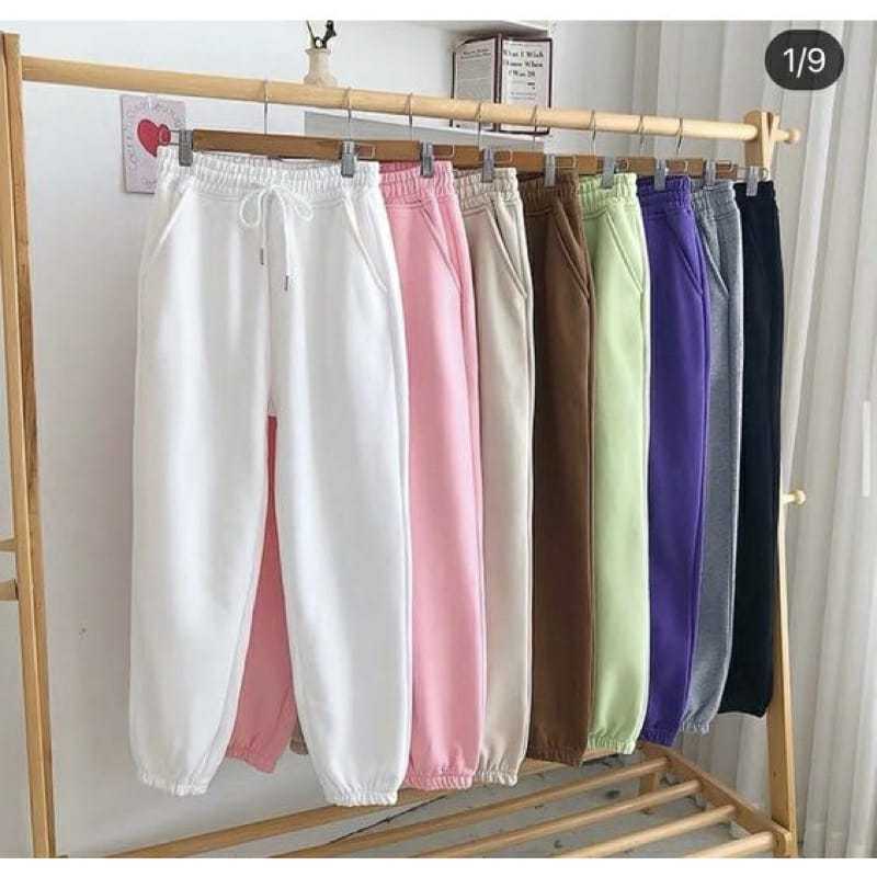 Celana Joger Wanita Polos Basic Celana Korean Style
