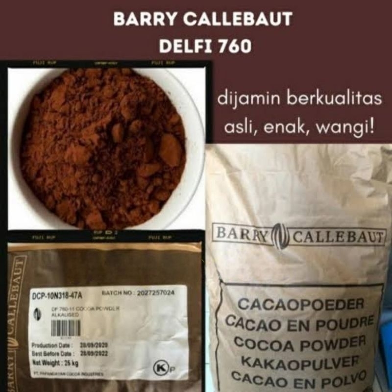 

Cocoa Powder barry Callebaut /Bubuk Coklat pahit kemasan 1 kg asli