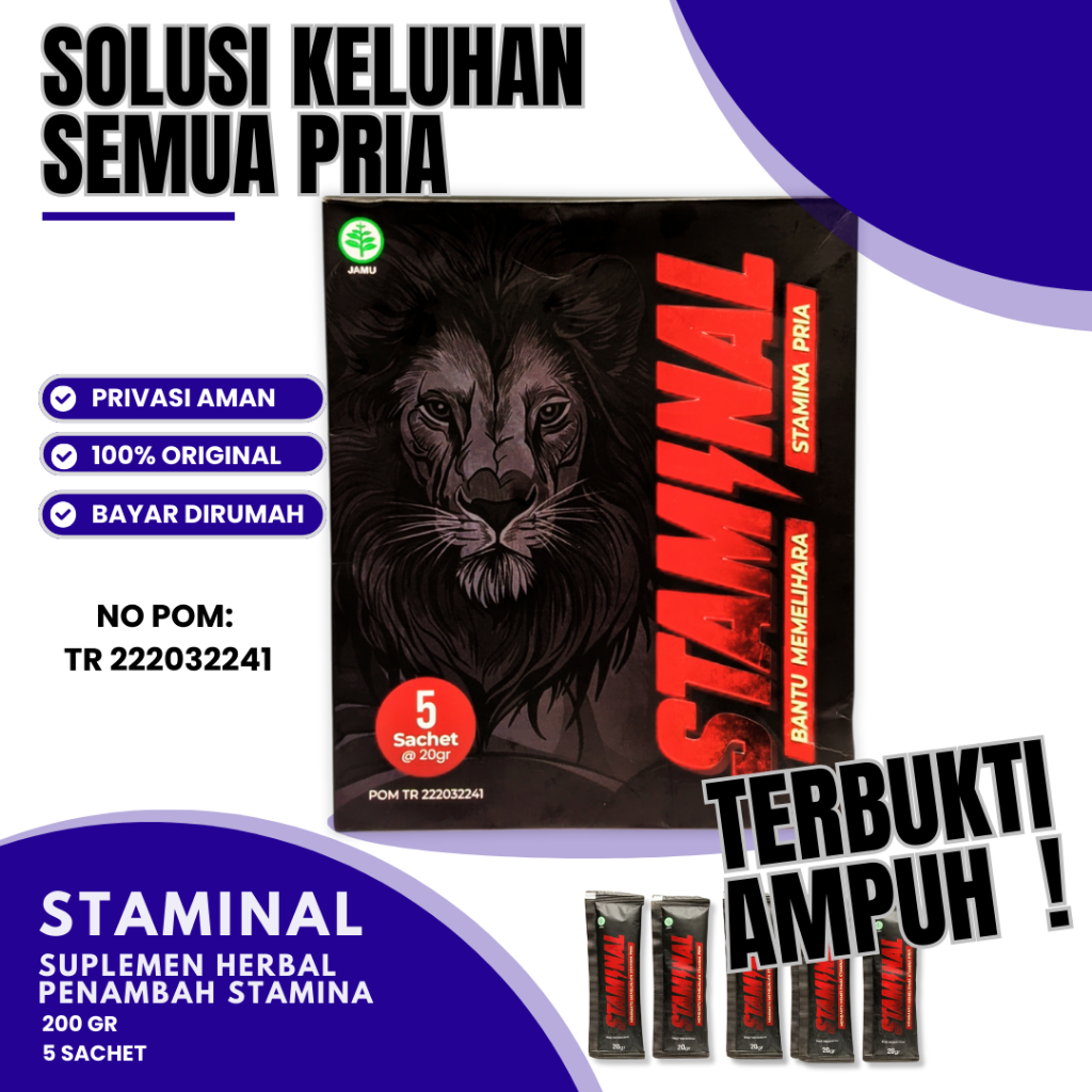 

STAMINAL Minuman Stamina Pria Dewasa Extra Gingseng Original Tahan Lama Minuman Stamina 1 BOX 5 Sachet