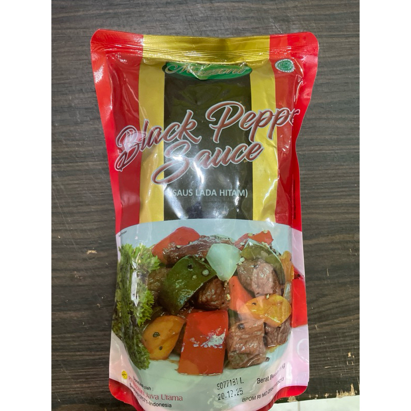 

mazzoni sauce black pepper | saus lada hitam kemasan 1kg