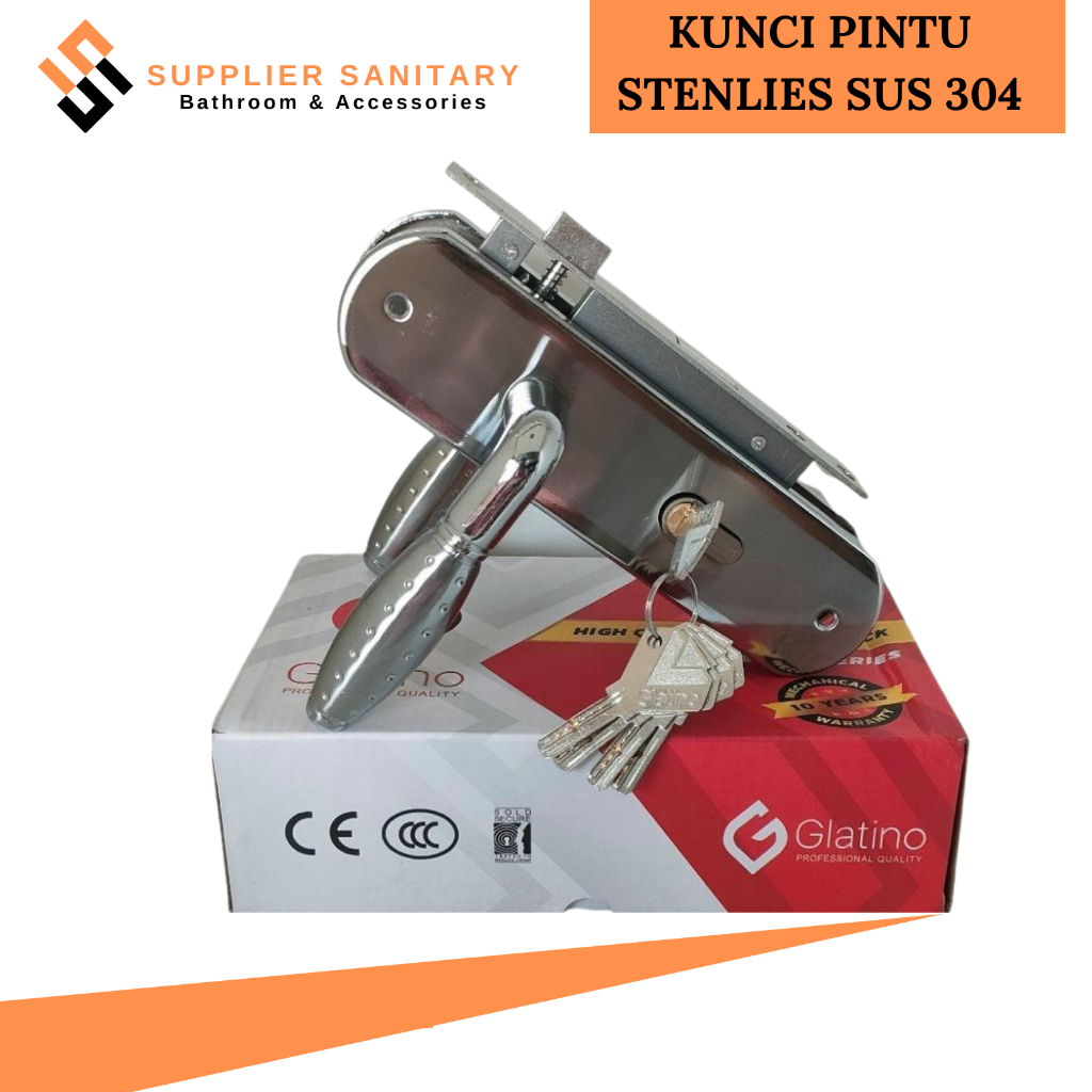 KUNCI PINTU BESAR PREMIUM STENLIES SUS 304