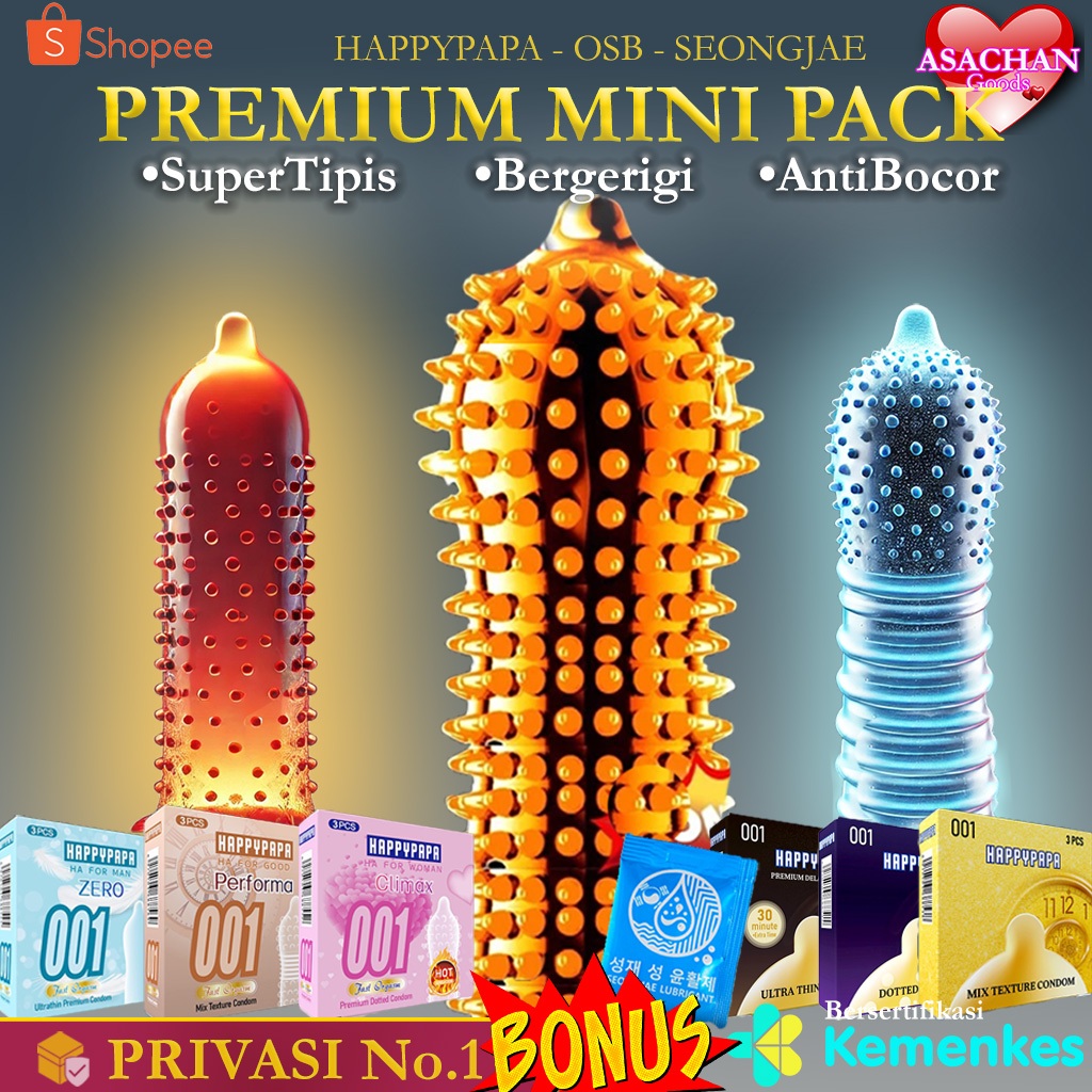 Kondom 001 Tipis Bergerigi Varian Terlengkap Texture Dotted Premium Pengiriman COD Instant Aman