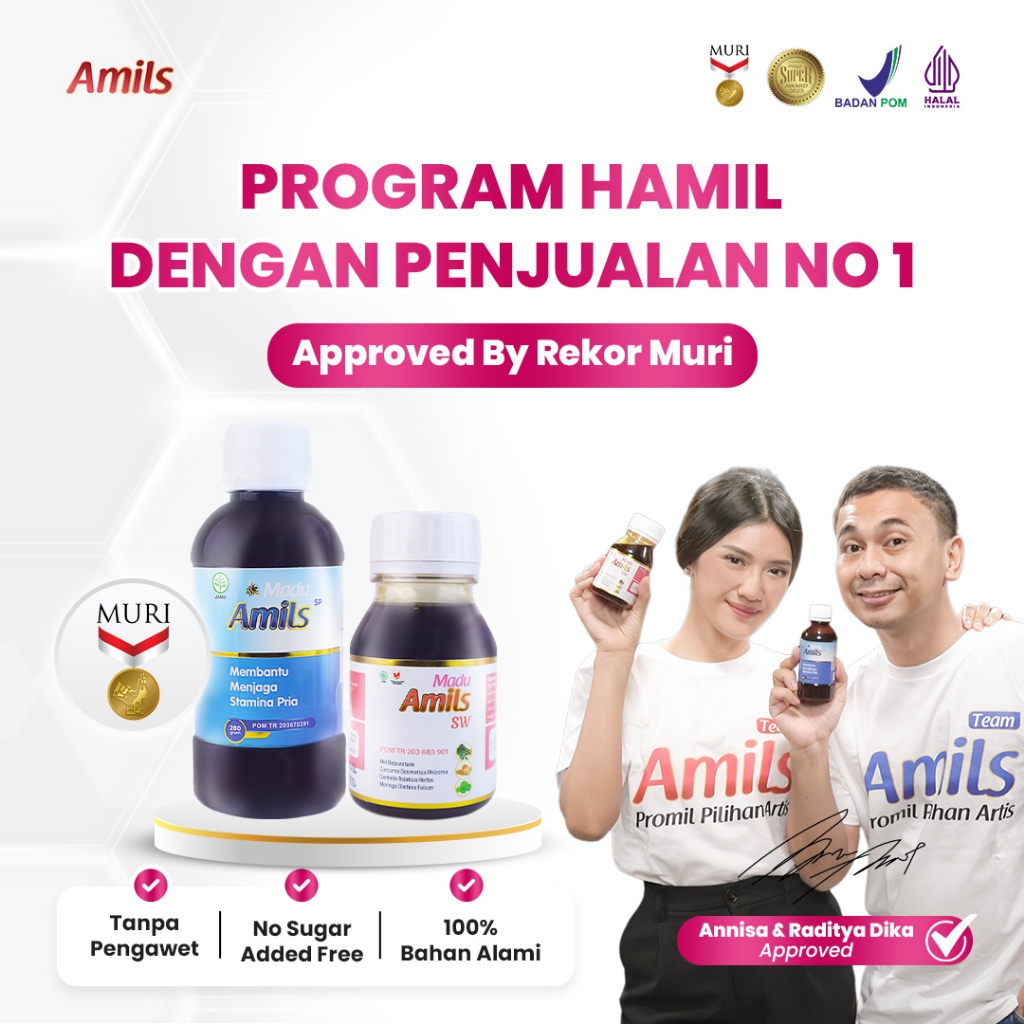Amils Program Hamil BPOM Suplemen Promil Suami Istri Tingkatkan Kesuburan Rahim Dan Stamina Suami