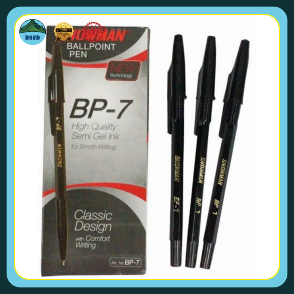 

Pulpen | Bolpen | Bolpoint | Snowman BP-7 | Hitam