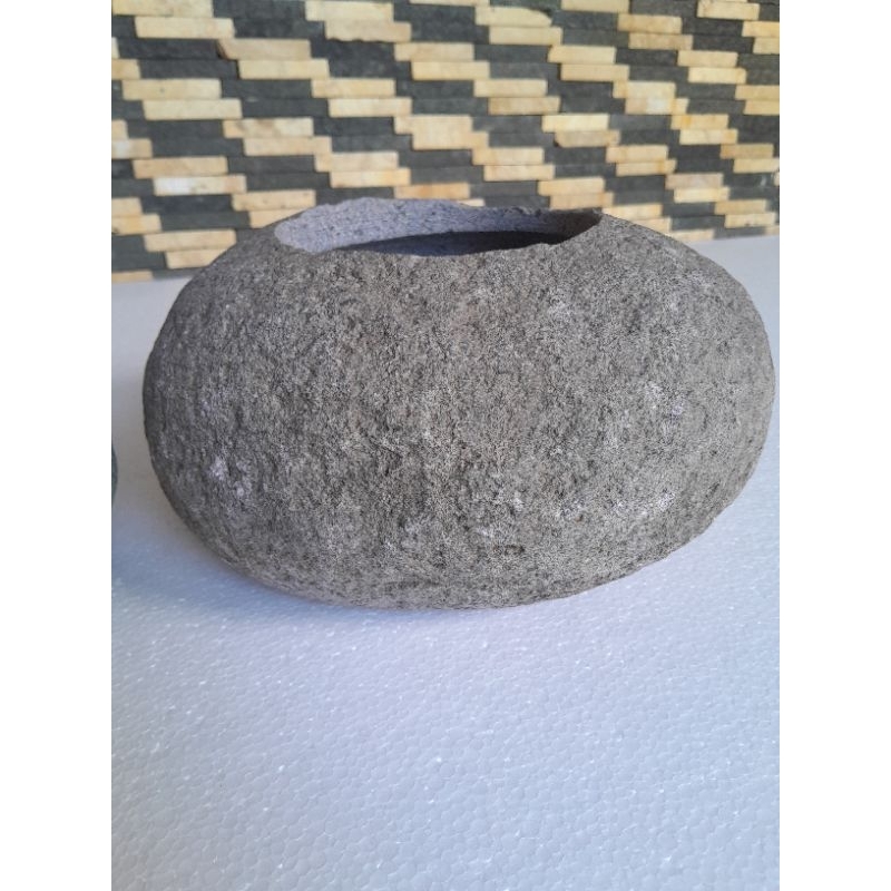 pot bunga batu alam/pot tanaman batu alam/vas bunga river stone