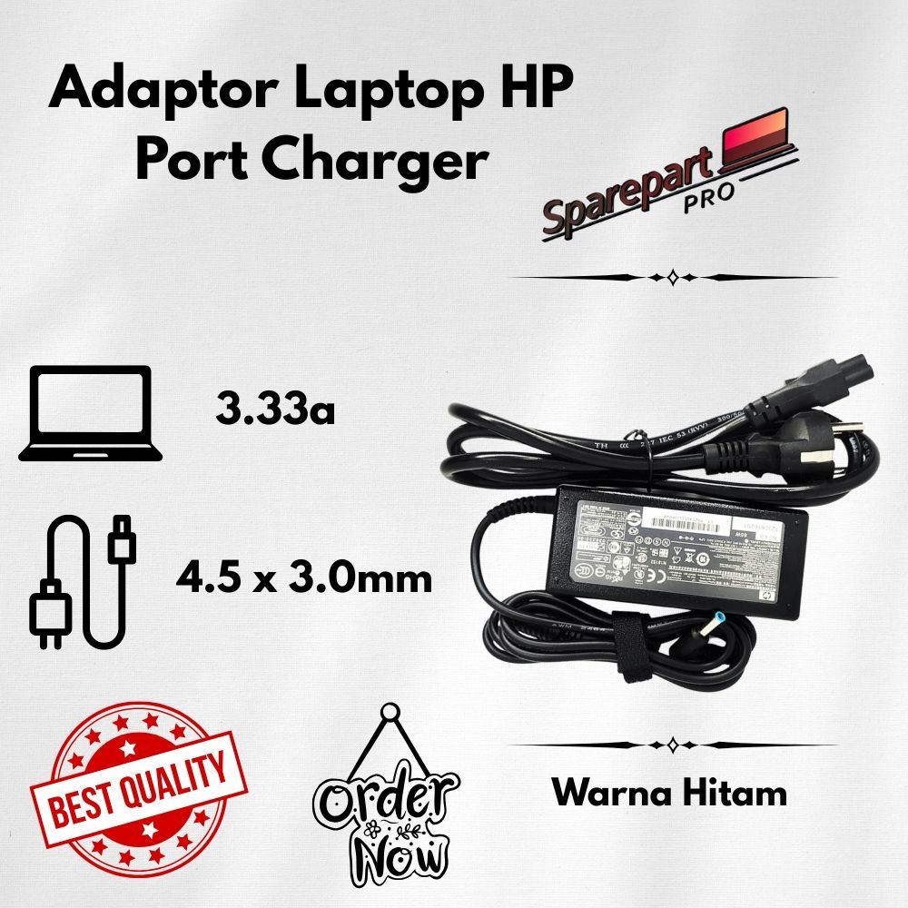 Nice Quality Adaptor Charger Laptop HP 14S-DQ2518TU 14S-DQ4028TU 14S-DQ2054TU 3.33a 4530 - GARANSI
