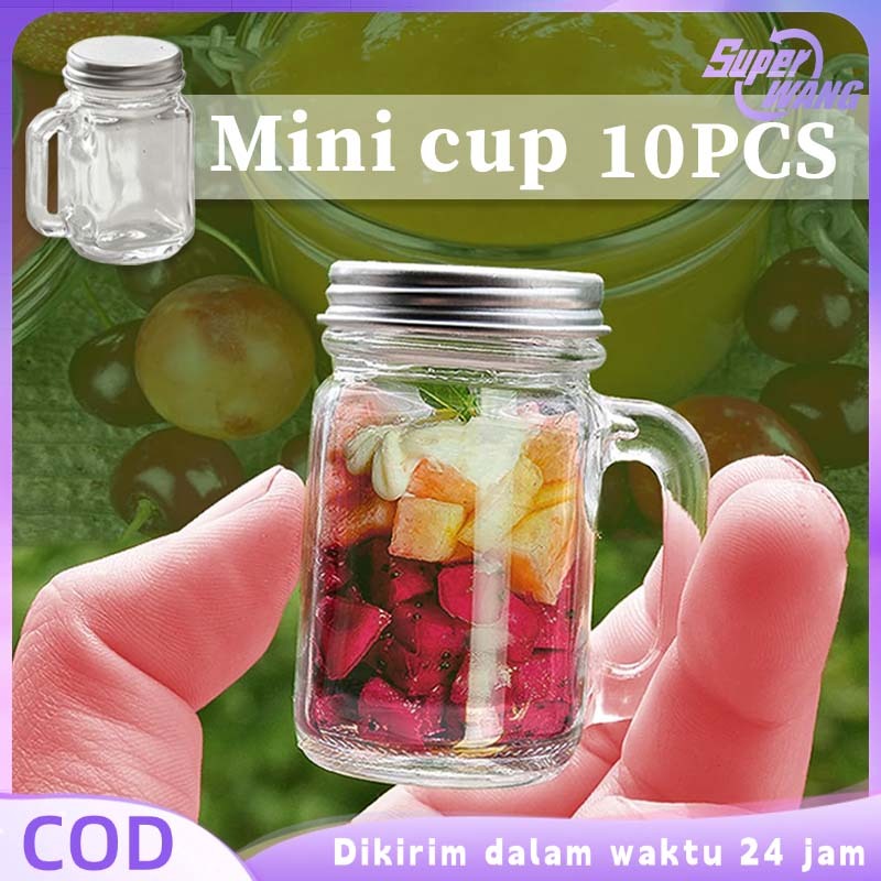 10pcs Espresso Jar Mini Portable Espresso Shot Mini Mug 40ml Cangkir Espresso Mini Cangkir Kopi Mini