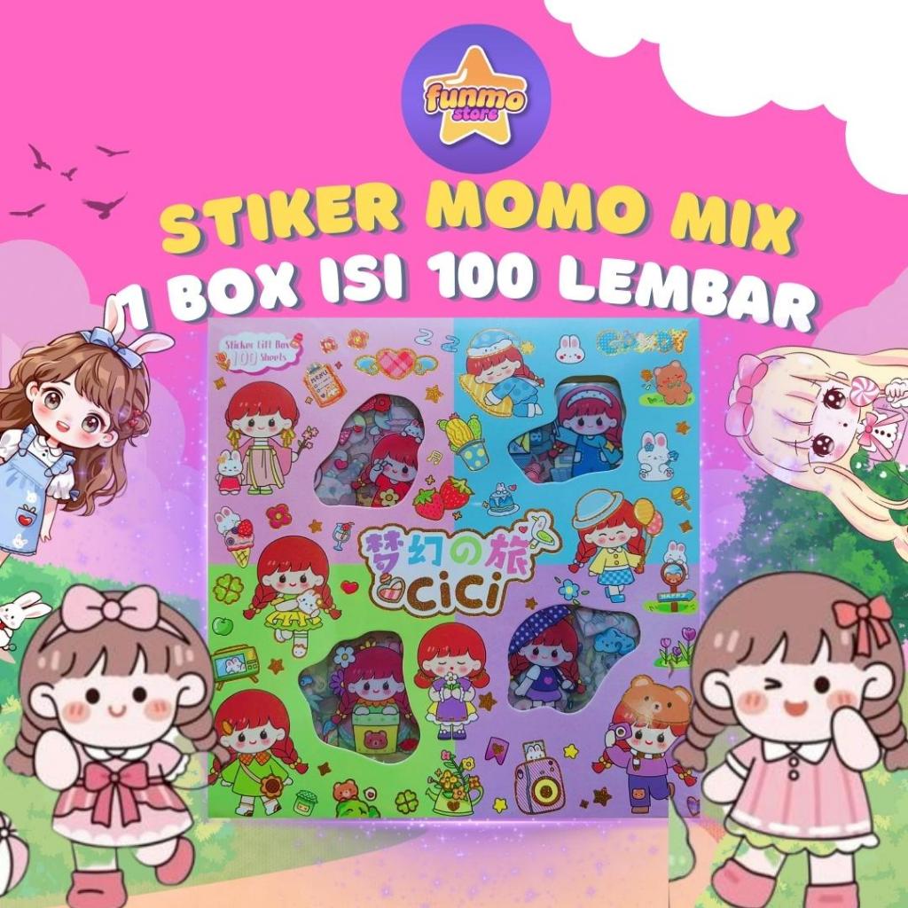 

Sticker Momo Rainbow Cici Senmo Waterproof 4 Warna Isi 100 Lembar Lucu