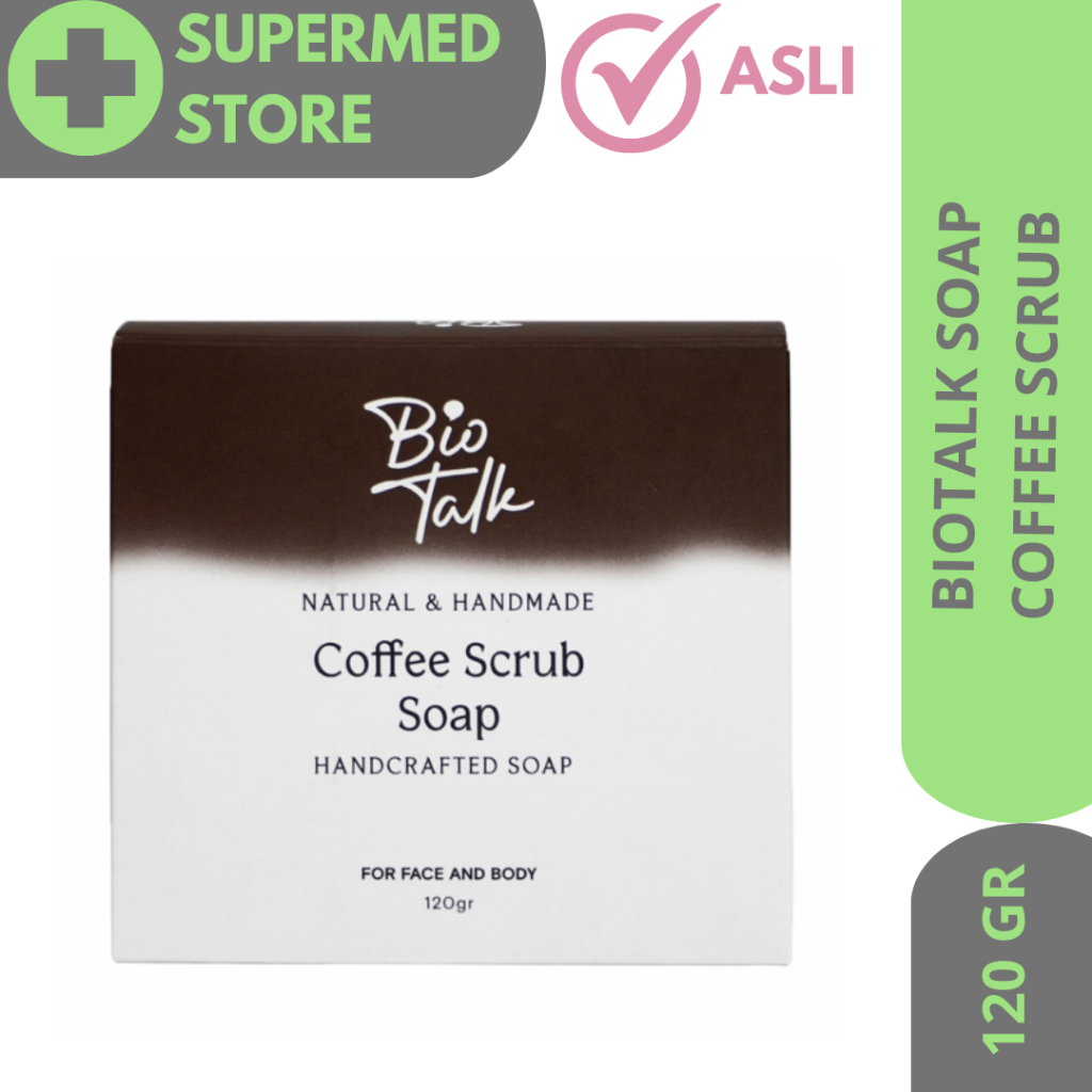 Biotalk Soap Bar Coffee Scrub 120 Gr / Sabun Mandi Mengatasi Bekas Luka Strechmark No SLS