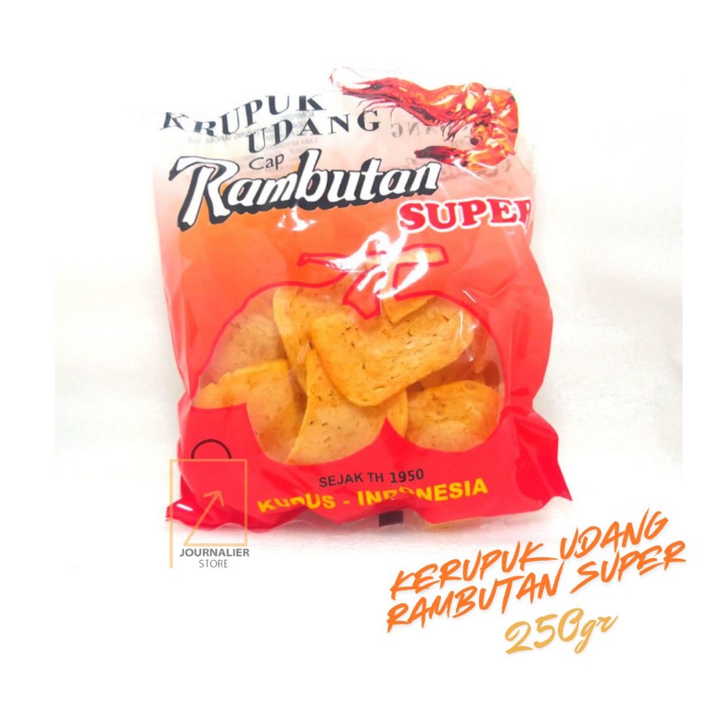 

KERUPUK UDANG CAP RAMBUTAN SUPER BESAR Snack Krupuk Seafood Keripik 25-gr