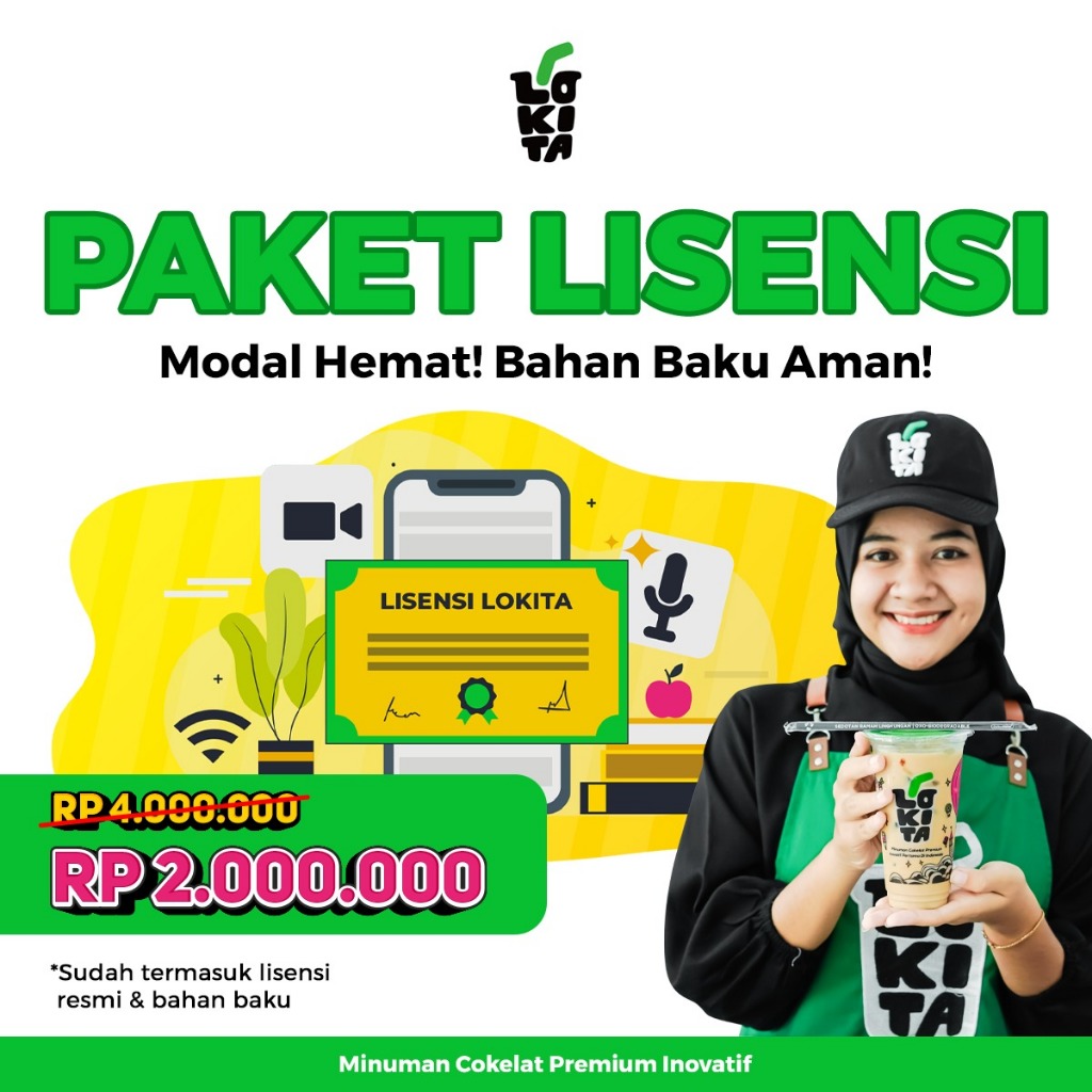 LOKITA-Paket Usaha Franchise Minuman Coklat (Lisensi)