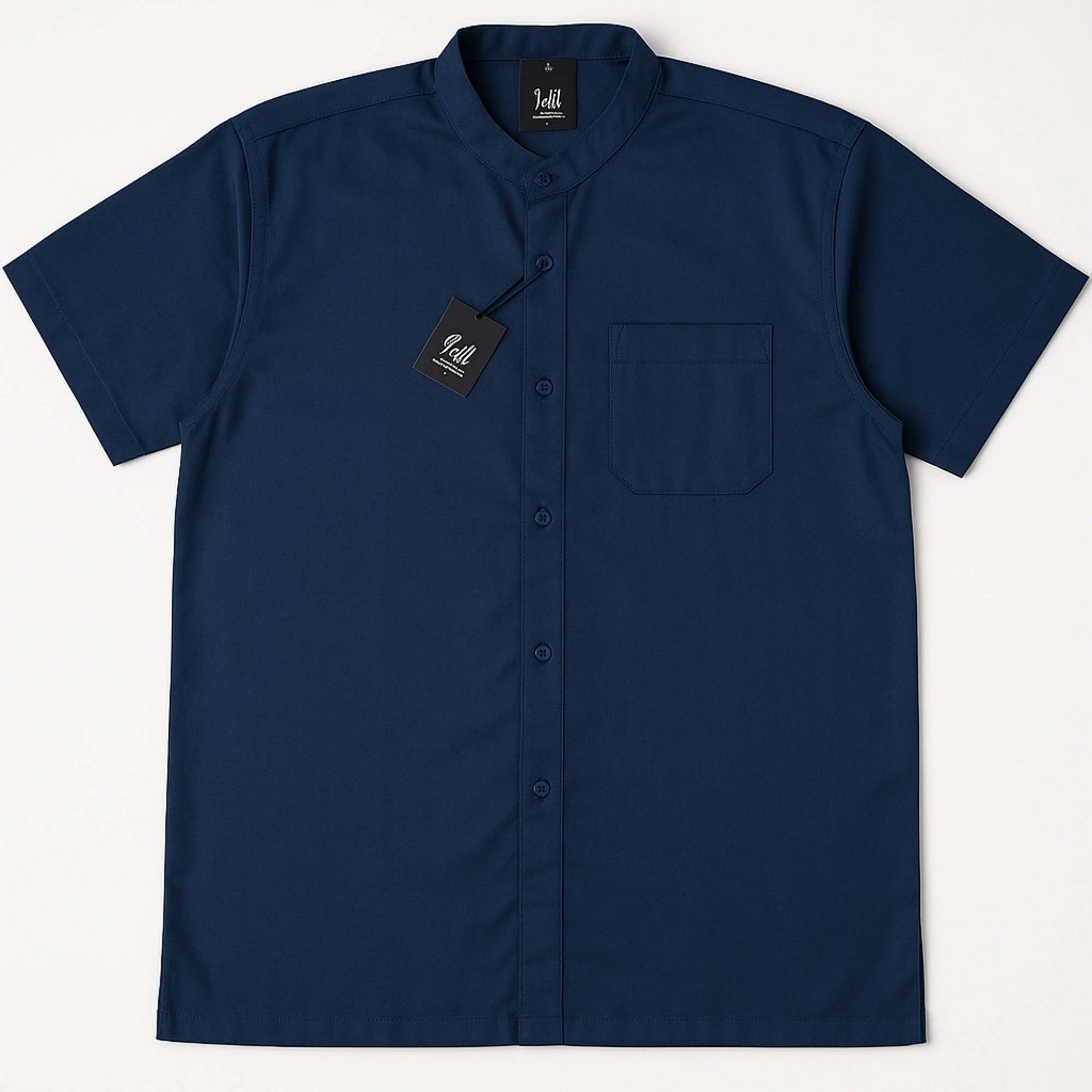 murah kemeja koko shanghai hem baju polos atasan pria cowok laki laki jumbo big size oversize