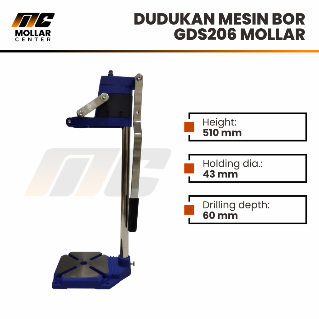 Dudukan Mesin Bor Drill Stand Mollar Mesin Bor duduk alas bahan besi
