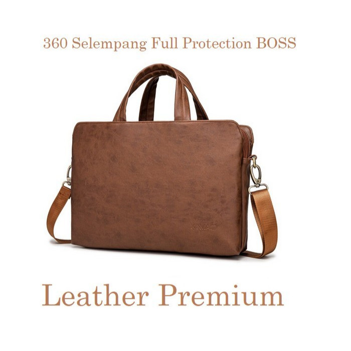 Laptop Lenovo LOQ 15 15.6 Inch Tas Selempang Leather Premium Sleeve Brown