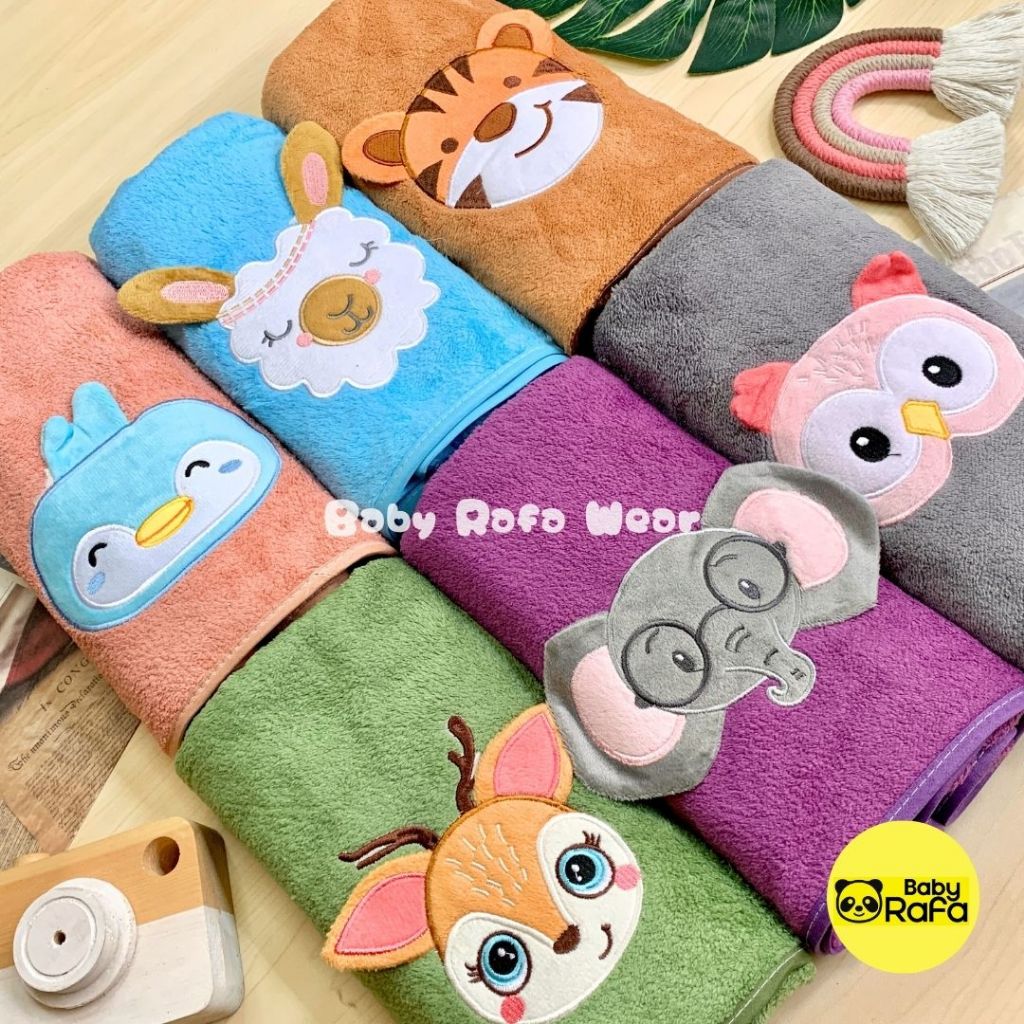 RK Handuk Bayi Baby Doll Microfiber Premium 50 x 100 cm / Handuk Anak Premium Motif Baby Doll