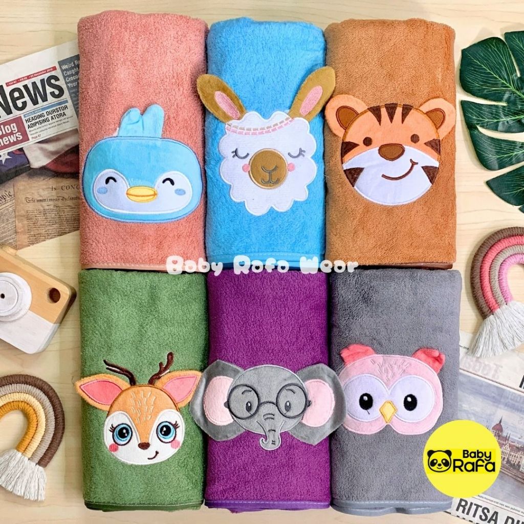 Handuk Bayi Baby Doll Microfiber Premium 50 x 100 cm / Handuk Anak Premium Motif Baby Doll