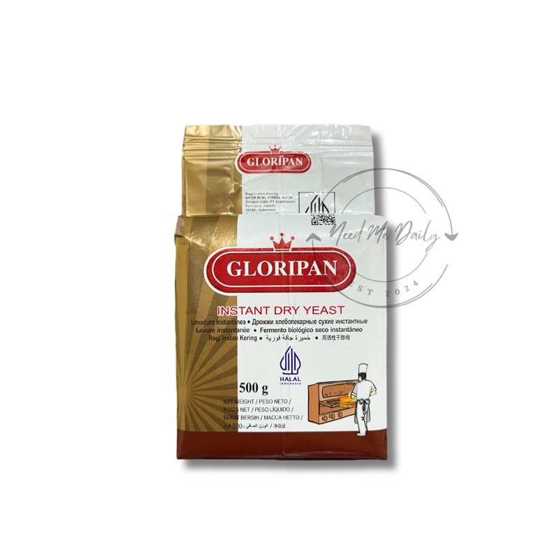 

GLORIPAN Instant Dry Yeast 500gr | Ragi Instant | Pengembang Kue