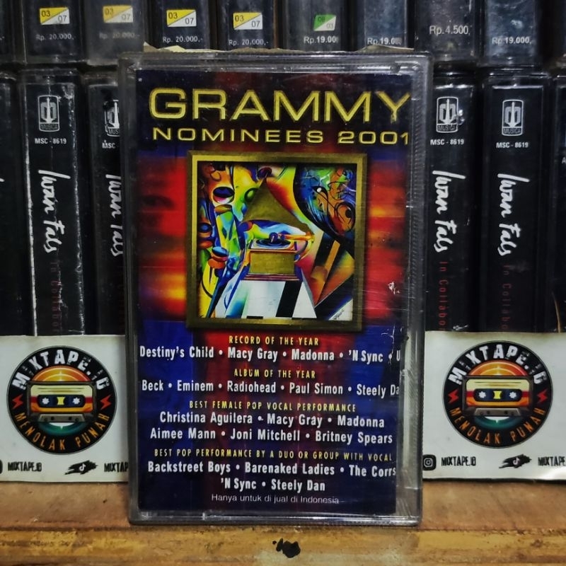 Kaset Pita - Grammy Nominees 2001 - Kompilasi Barat - Madonna - N Sync - Eminem - Radiohead - Paul S