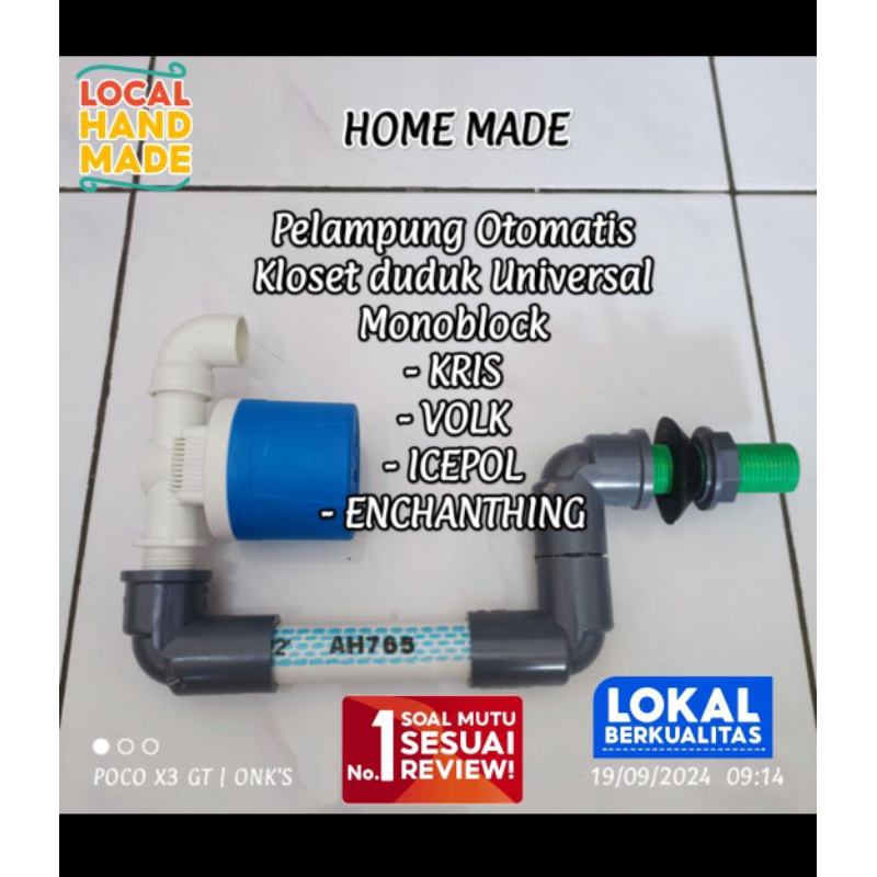 Pelampung Closet / Kloset Duduk Otomatis Kodok / Monoblock KRIS, ICEPOL, VOLK, ENCHANTING [ Home mad