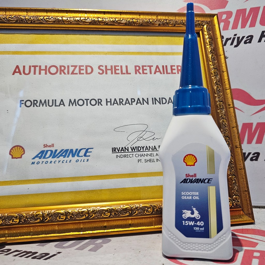 Oli Gardan Shell Scooter Gear Oil 15W-50 120ml - Oli Transmisi/CVT Motor Matic