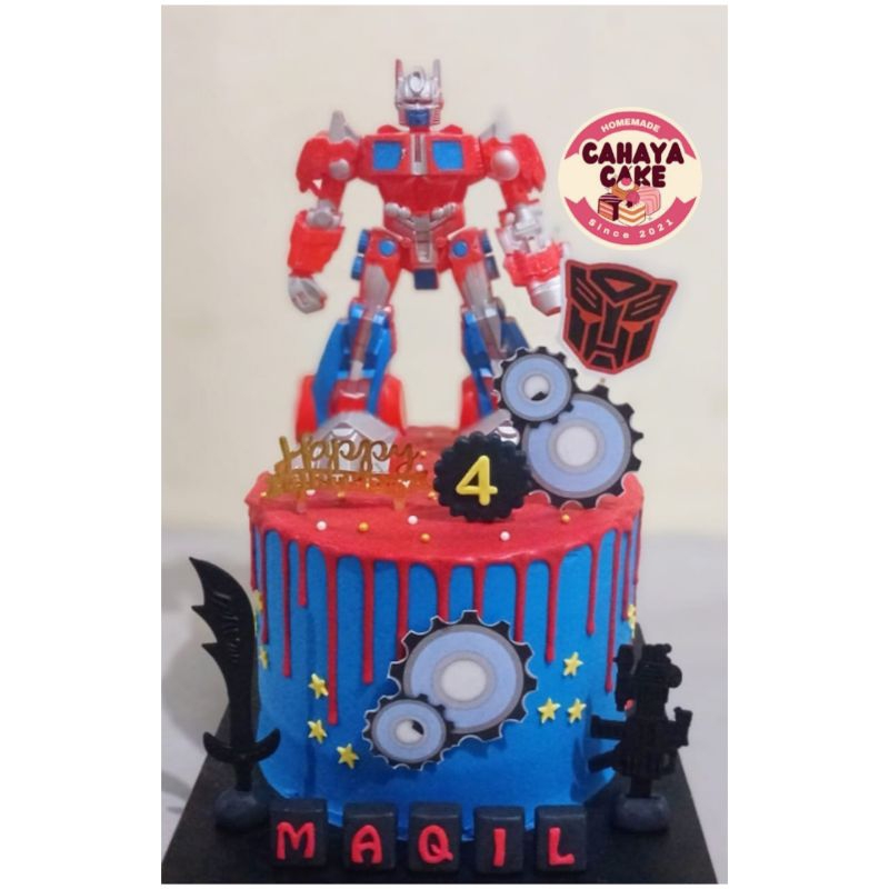 

Kue Ulang Tahun Transformers / Kue Ultah Robot / Transformers Cake / Transformers