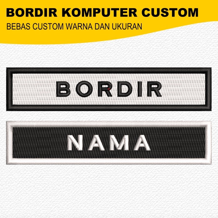 CUSTOM NAMA BEBAS EMBROIDERY RBC