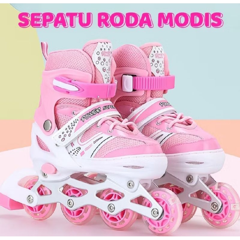 IRVAN FASTER - Sepatu Roda Anak Perempuan dan Anak Profesional dengan Lampu LED - Cocok untuk Usia 6