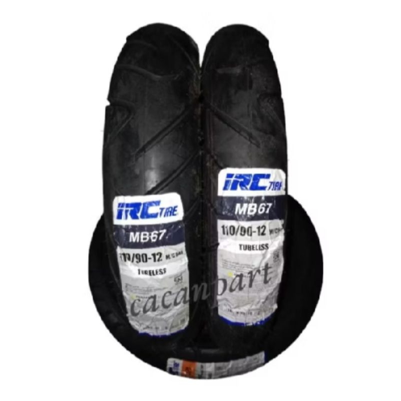 BAN LUAR IRC TUBLESS MB 67 (110/90-12) BAN BELAKANG SCOOPY DONAT FREE GO RING 12 ORIGINAL IRC