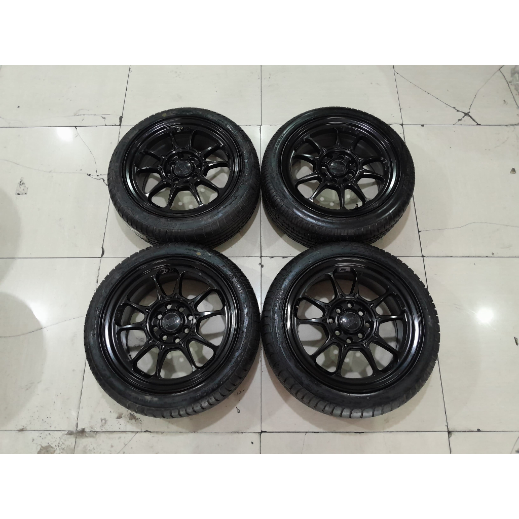Velg mobil second DL HSR ring15 lebar 6,5 4x100 4x114 + ban 195 45 r15