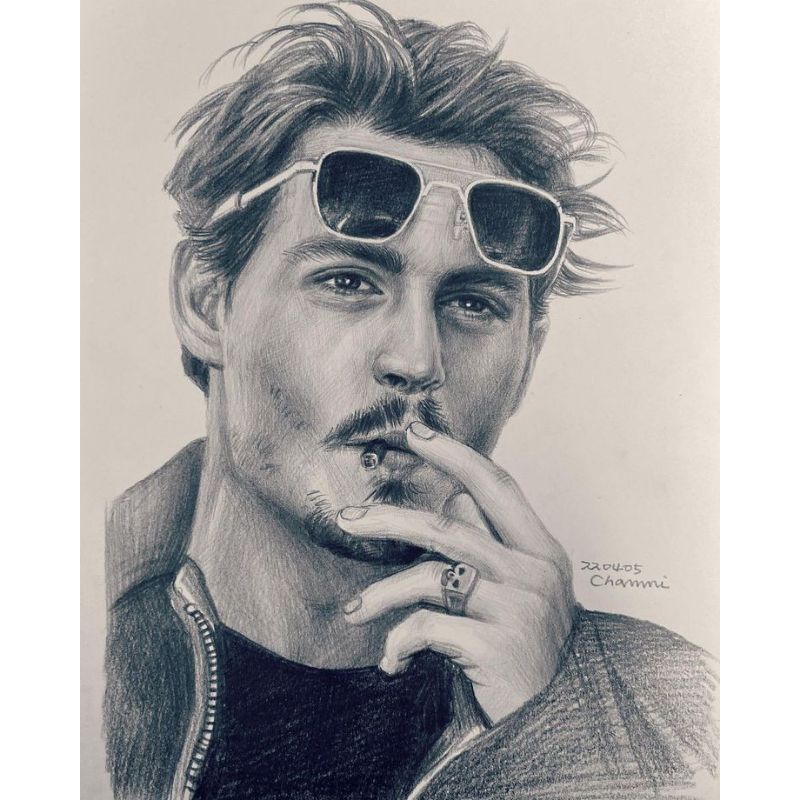 

Kado lukisan sketsa wajah asli karya seni pencil realis,( 1 hari jadi)